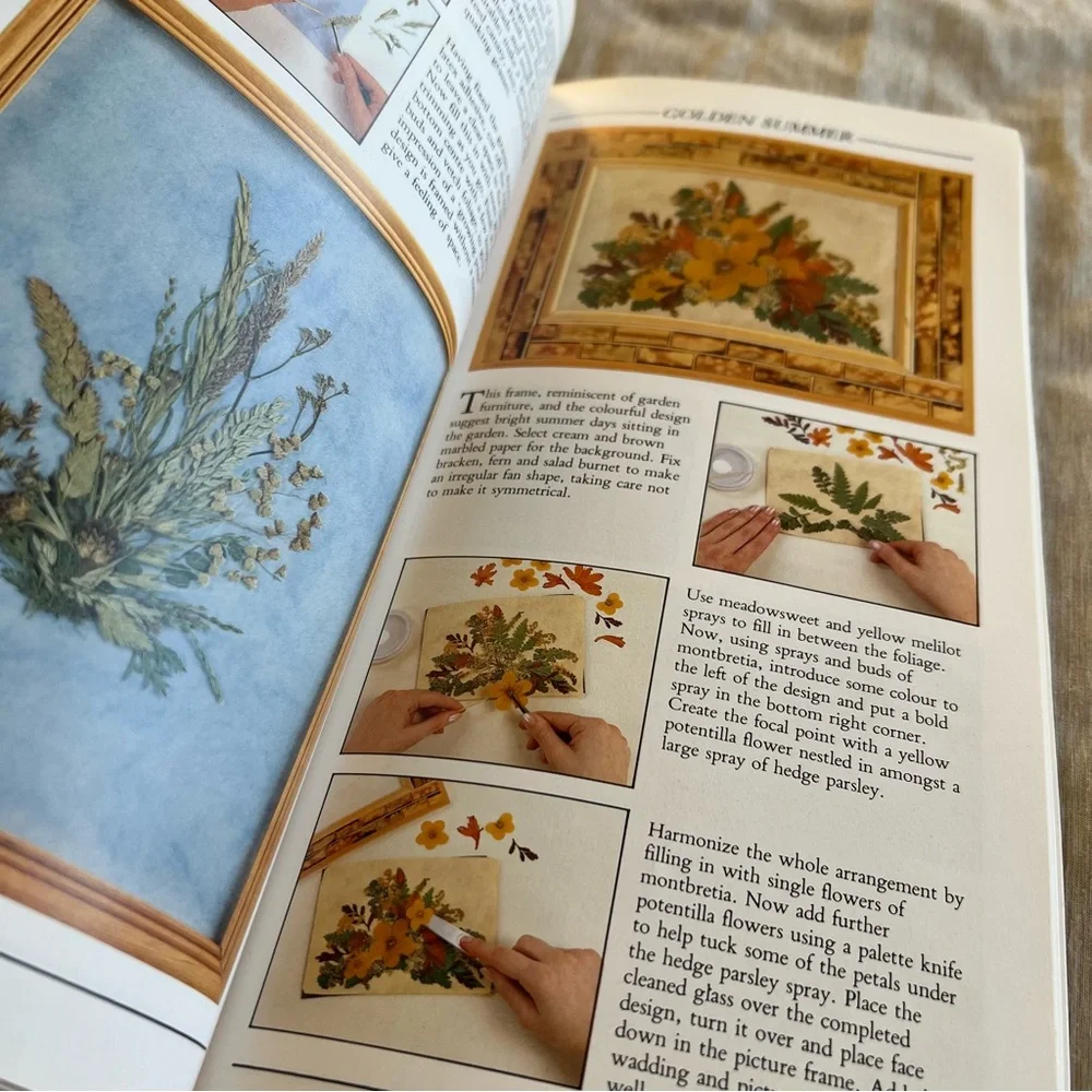 The Creative Book of Pressed Flowers Mary Lawrence 1989 DIY Craft‎ Vintage